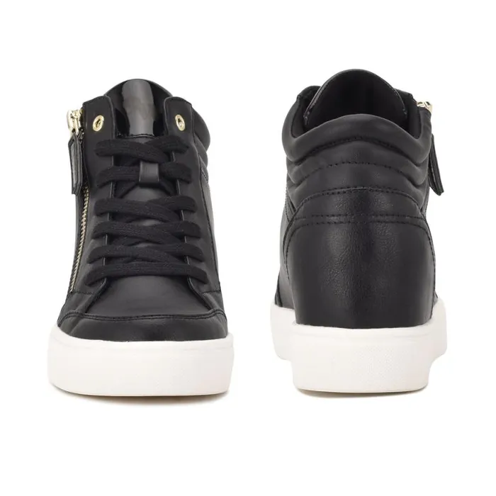 Nine West Sneakers Women Tons High Top Hidden Wedge Sneakers Black Nine West Sneakers Women Tons High Top Hidden Wedge Sneakers Black