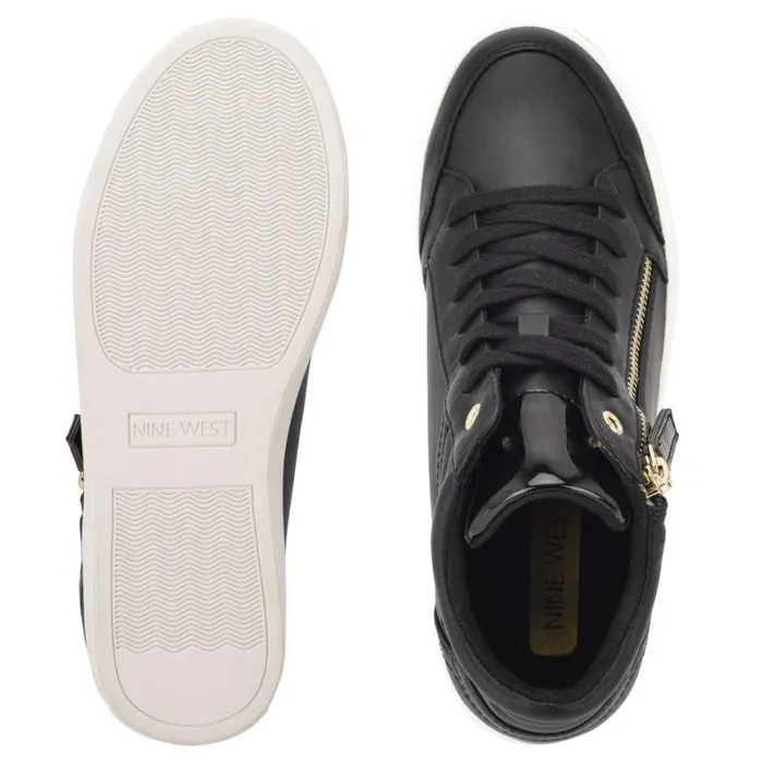 Nine West Sneakers Women Tons High Top Hidden Wedge Sneakers Black Nine West Sneakers Women Tons High Top Hidden Wedge Sneakers Black