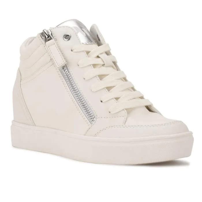 Nine West Sneakers Women Tons High Top Hidden Wedge Sneakers Whitesilver Nine West Sneakers Women Tons High Top Hidden Wedge Sneakers Whitesilver