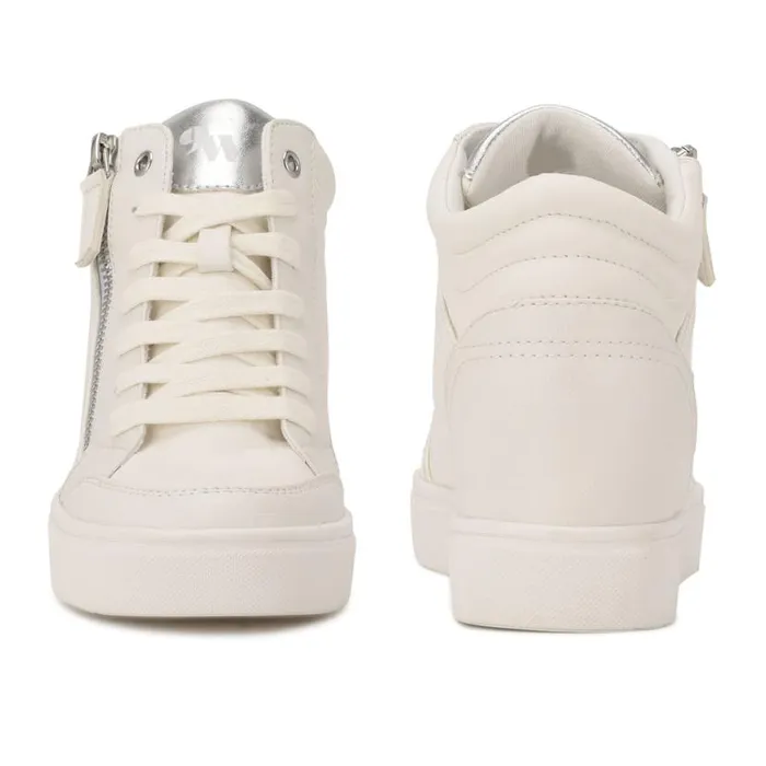 Nine West Sneakers Women Tons High Top Hidden Wedge Sneakers Whitesilver Nine West Sneakers Women Tons High Top Hidden Wedge Sneakers Whitesilver