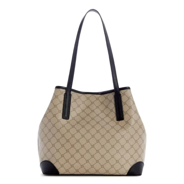 Nine West Totes and Backpacks Women Delaine 2 In 1 Tote Beige Logoblack Nine West Totes and Backpacks Women Delaine 2 In 1 Tote Beige Logoblack