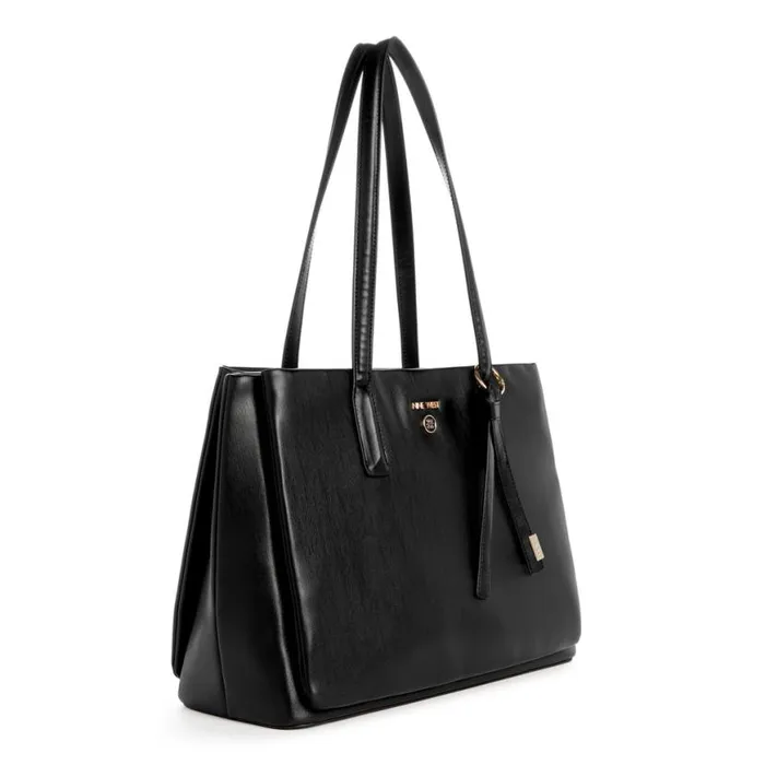 Nine West Totes and Backpacks Women Eliena Triple Compartment Tote Black Nine West Totes and Backpacks Women Eliena Triple Compartment Tote Black