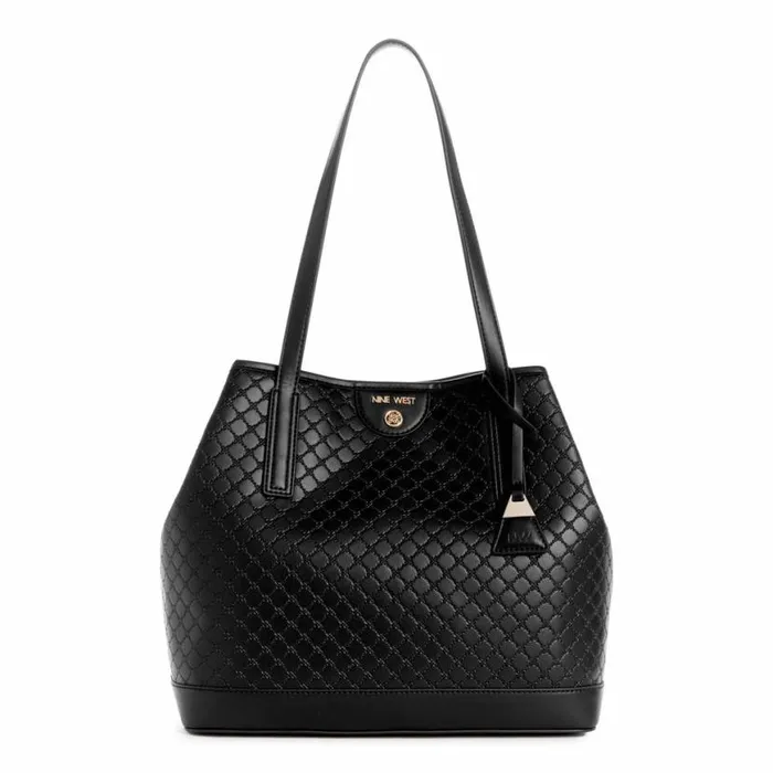 Nine West Totes and Backpacks Women Teagan 2 In 1 Tote Black Embossed
