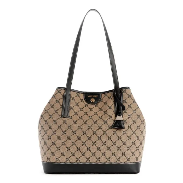 Nine West Totes and Backpacks Women Teagan 2 In 1 Tote Natural Logoblack