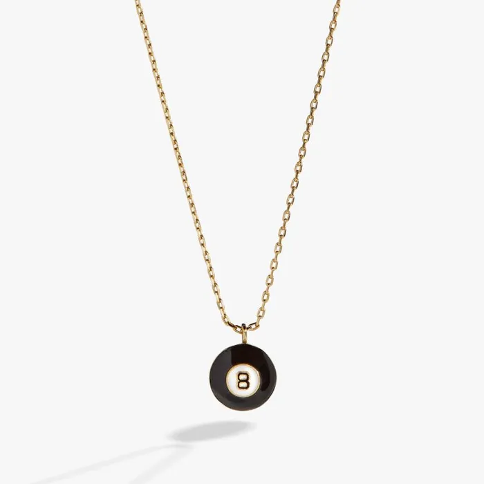 Nostalgia Eight Ball Necklace Gold Women Alex And Ani Halloween
