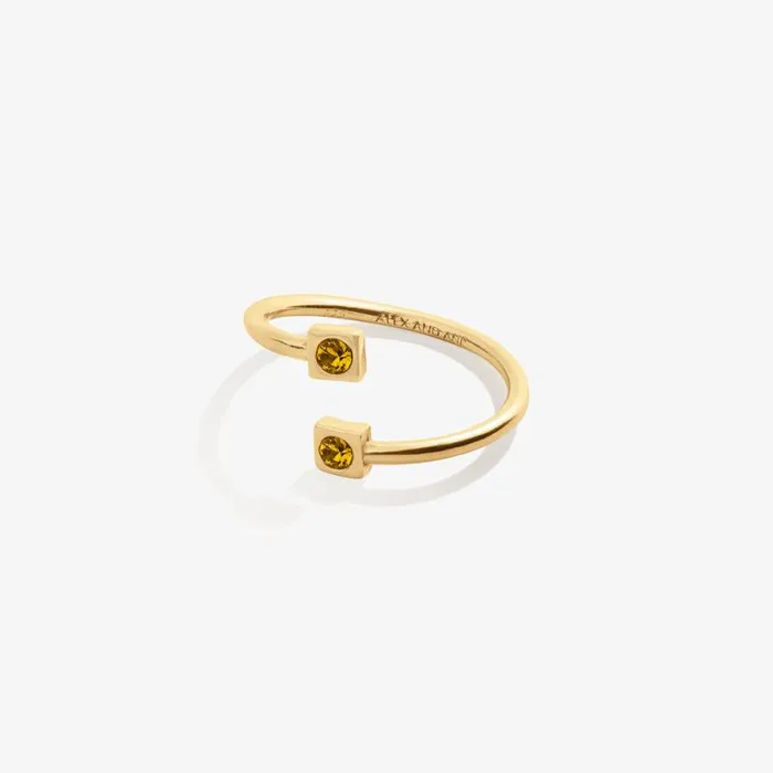 November Birthstone Topaz Ring Wrap Sterling Silver Women Alex And Ani Rings
