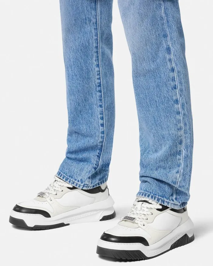 Odissea Sneakers Whiteblack Men Versace Sneakers