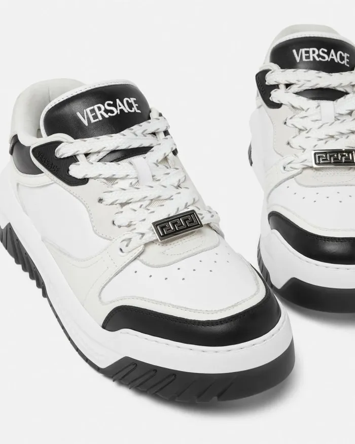 Odissea Sneakers Whiteblack Men Versace Sneakers