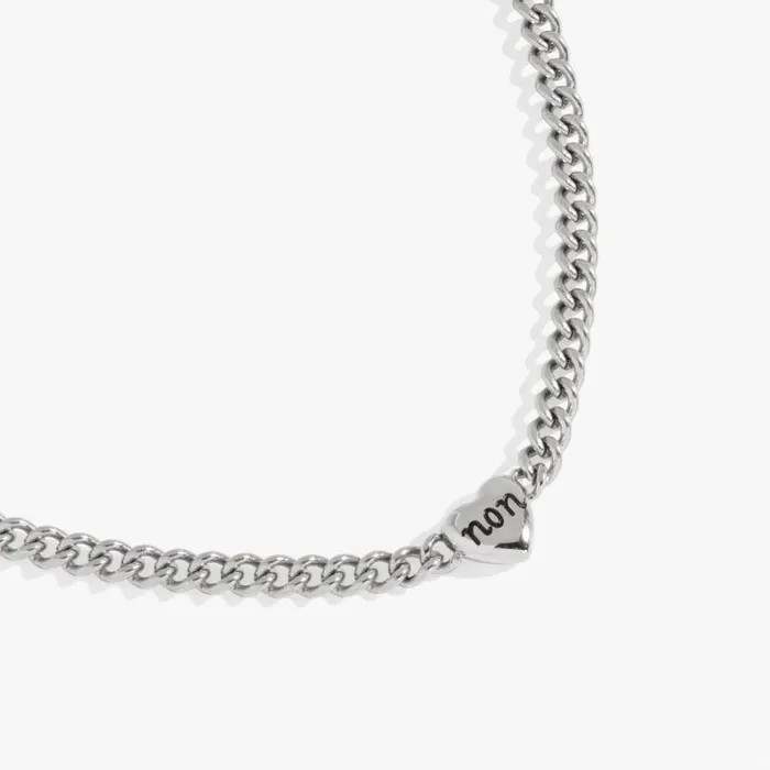 Oui and Non Reversible Heart Inline Necklace Stainless Steel Gold Women Alex And Ani Necklaces