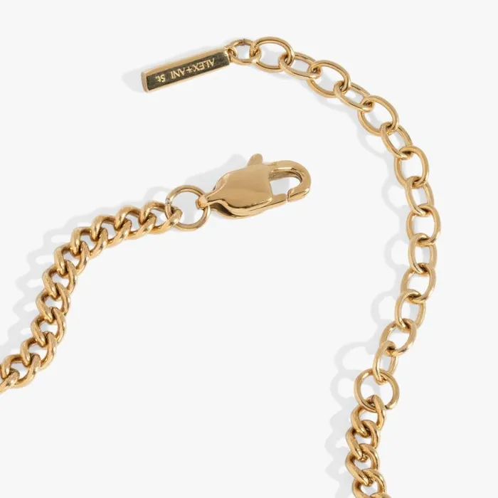 Oui and Non Reversible Heart Inline Necklace Stainless Steel Gold Women Alex And Ani Necklaces
