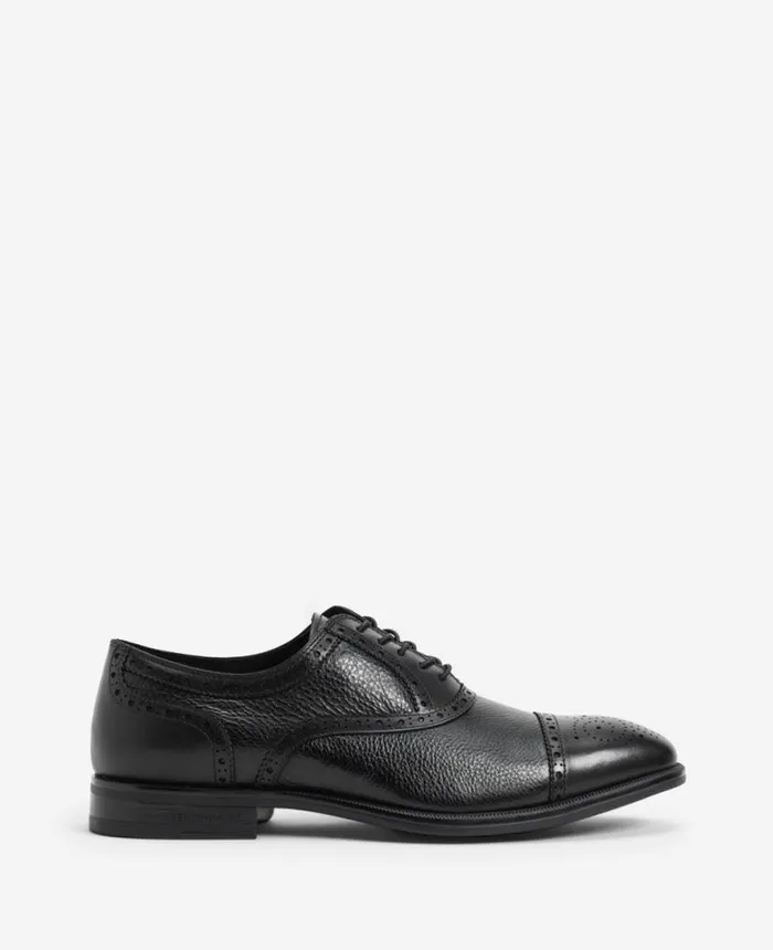 Oxfords Men Kenneth Cole Futurepod Leather LaceUp Oxford With Medallion Cap Toe Black
