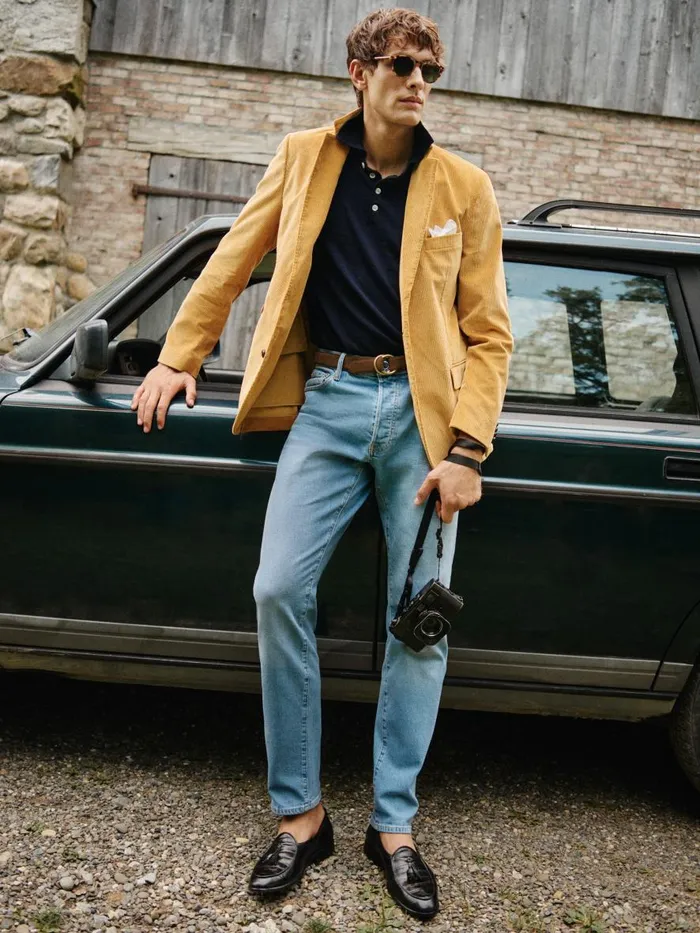 Pants Men JMcLaughlin Hyland Jeans Sun Faded Denim