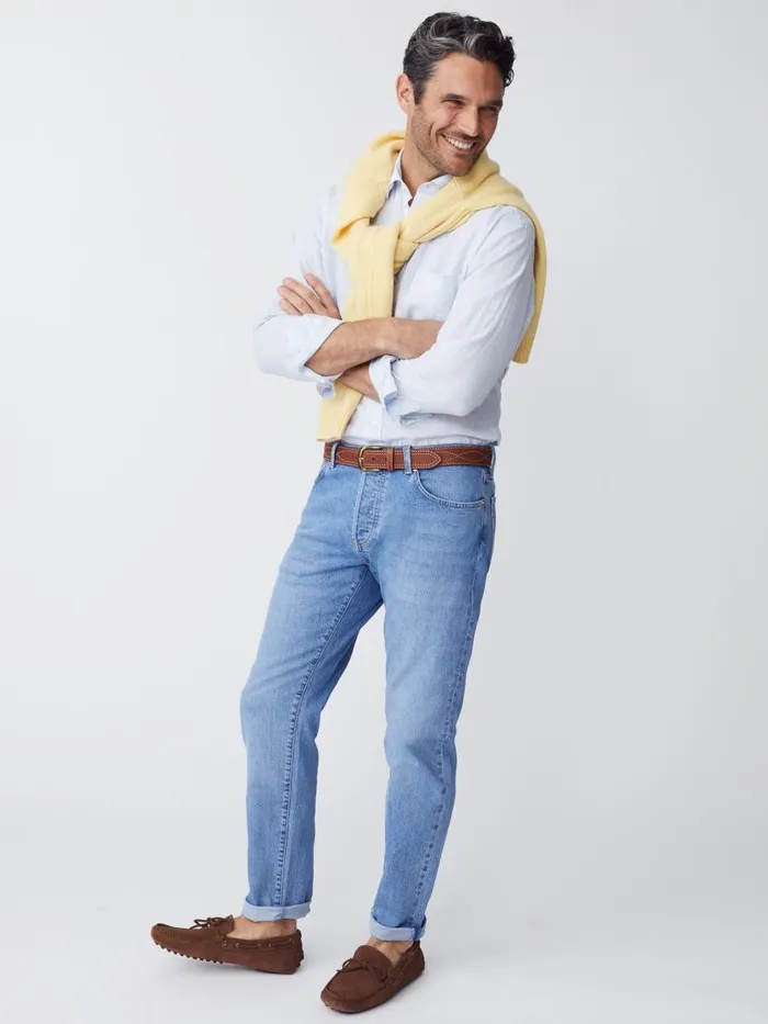 Pants Men JMcLaughlin Hyland Jeans Sun Faded Denim Pants Men JMcLaughlin Hyland Jeans Sun Faded Denim