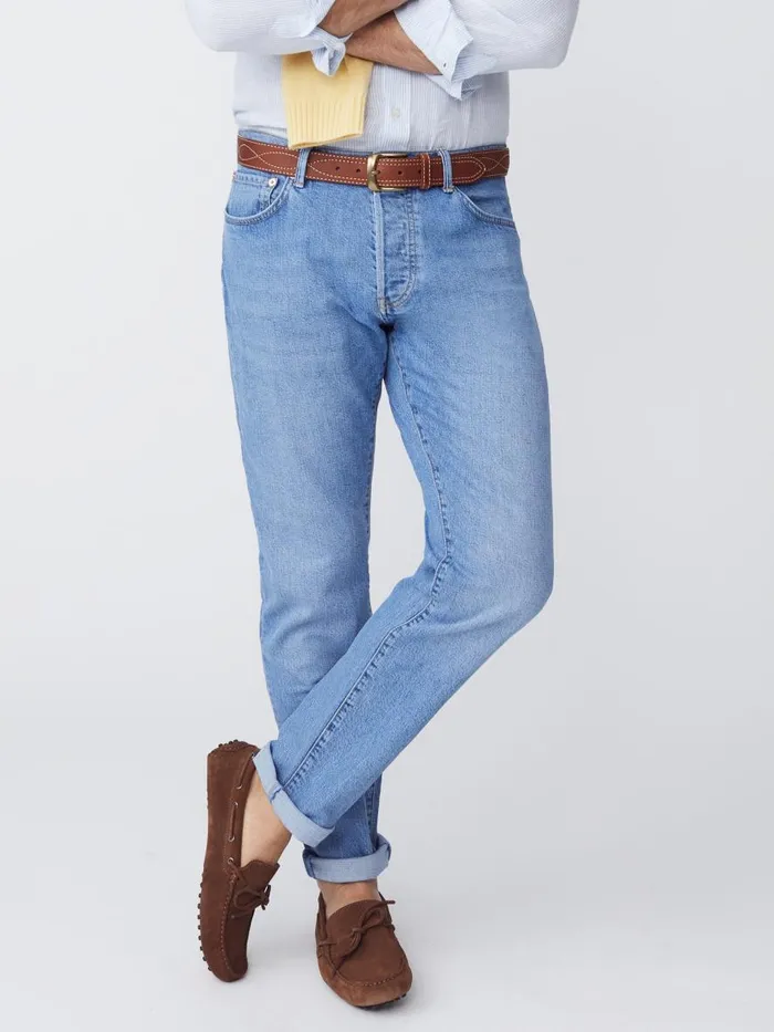 Pants Men JMcLaughlin Hyland Jeans Sun Faded Denim Pants Men JMcLaughlin Hyland Jeans Sun Faded Denim