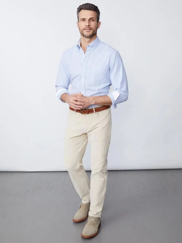 Pants Men JMcLaughlin Parker 5Pocket Straight Pants In Italian Stretch Cord Stone Pants Men JMcLaughlin Parker 5Pocket Straight Pants In Italian Stretch Cord Stone