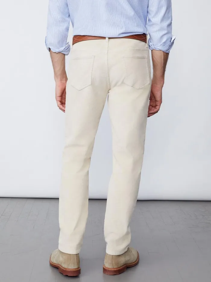 Pants Men JMcLaughlin Parker 5Pocket Straight Pants In Italian Stretch Cord Stone Pants Men JMcLaughlin Parker 5Pocket Straight Pants In Italian Stretch Cord Stone