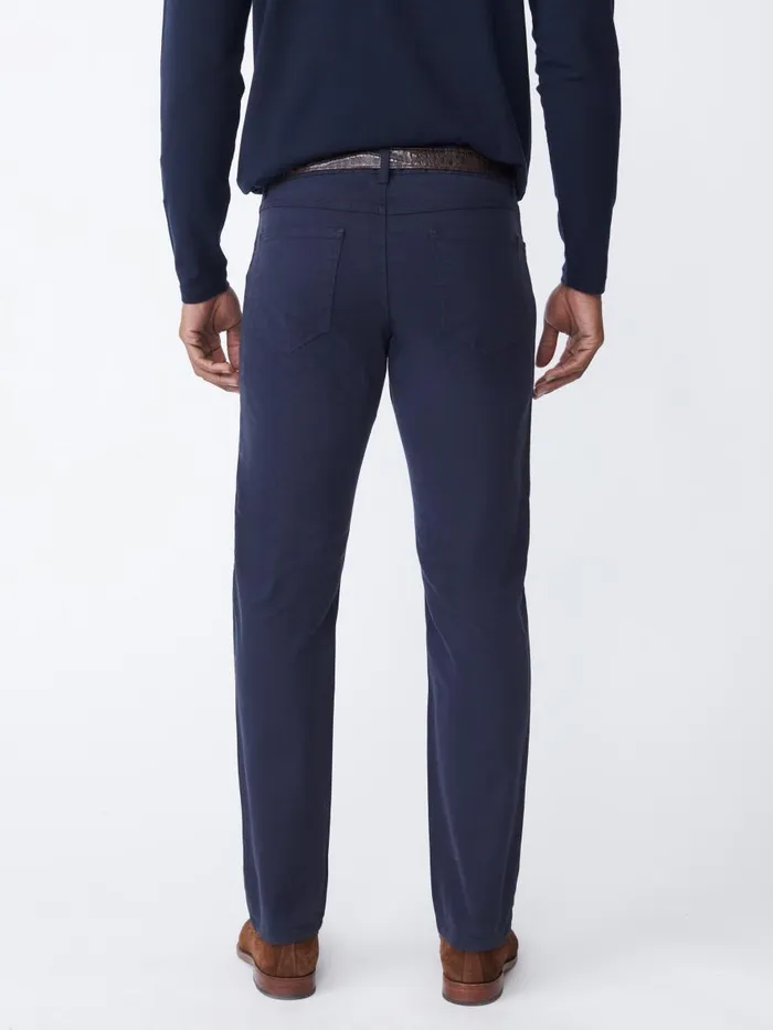 Pants Men JMcLaughlin Parker 5Pocket Straight Pants In Stretch Cotton Sateen Navy Pants Men JMcLaughlin Parker 5Pocket Straight Pants In Stretch Cotton Sateen Navy