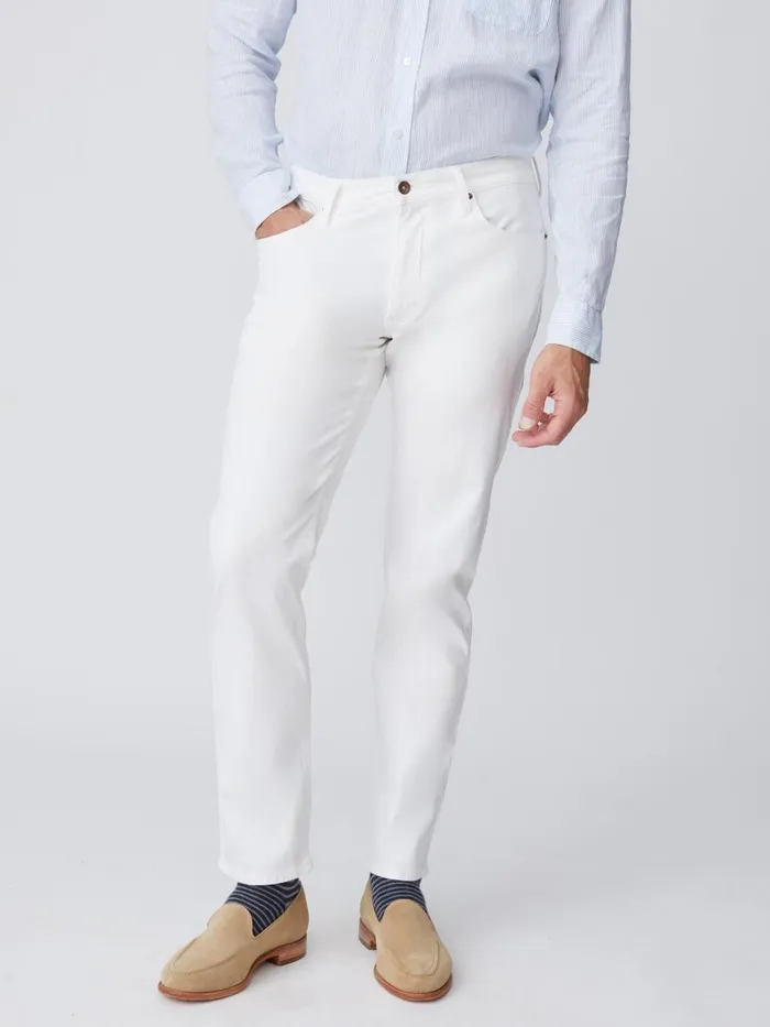 Pants Men JMcLaughlin Parker 5Pocket Straight Pants White