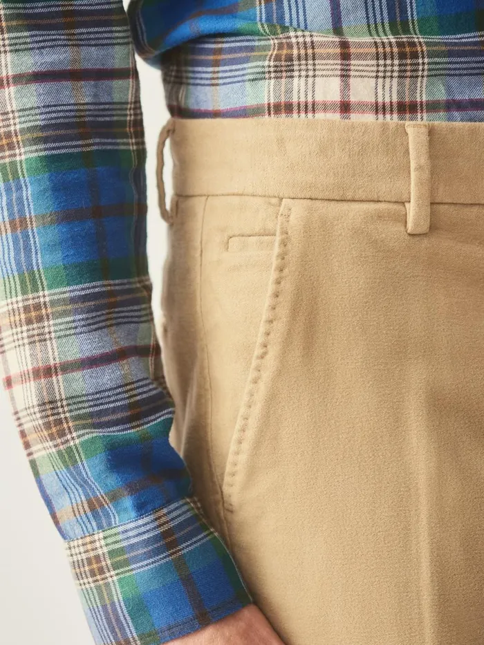 Pants Men JMcLaughlin Redding StraightFit Chino Pants In Italian Moleskin British Khaki Pants Men JMcLaughlin Redding StraightFit Chino Pants In Italian Moleskin British Khaki