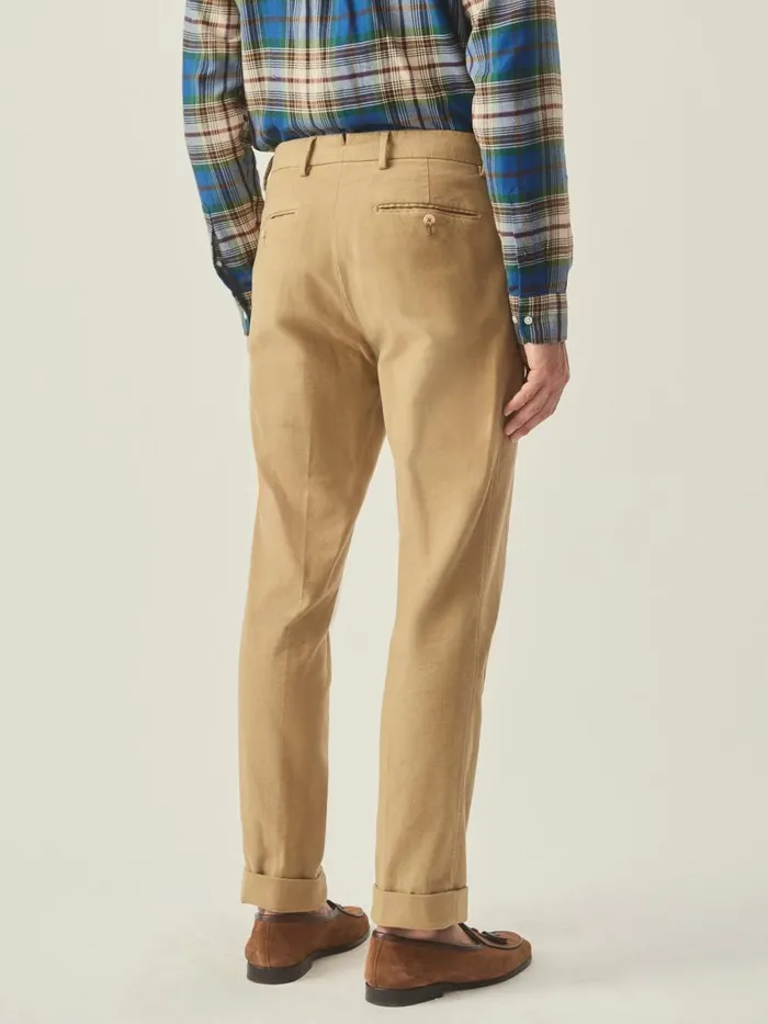 Pants Men JMcLaughlin Redding StraightFit Chino Pants In Italian Moleskin British Khaki Pants Men JMcLaughlin Redding StraightFit Chino Pants In Italian Moleskin British Khaki