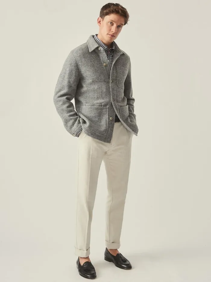 Pants Men JMcLaughlin Redding StraightFit Chino Pants In Italian Moleskin Stone Pants Men JMcLaughlin Redding StraightFit Chino Pants In Italian Moleskin Stone