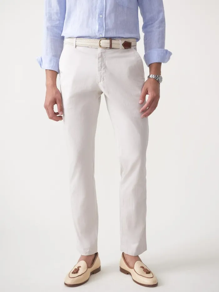 Pants Men JMcLaughlin Taylor StraightFit Chino In Italian Twill Stone