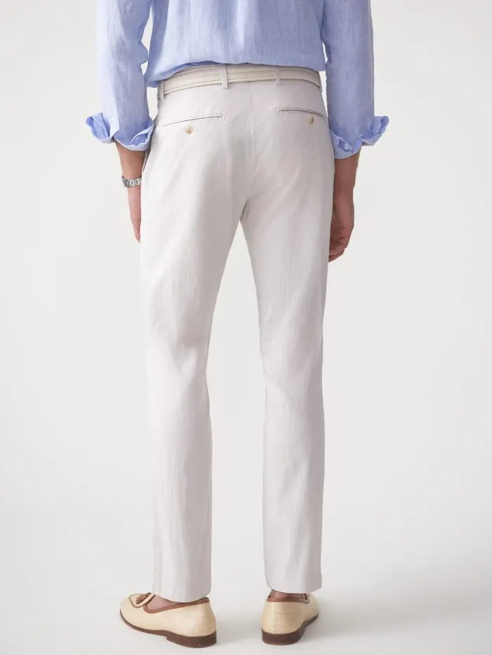 Pants Men JMcLaughlin Taylor StraightFit Chino In Italian Twill Stone Pants Men JMcLaughlin Taylor StraightFit Chino In Italian Twill Stone