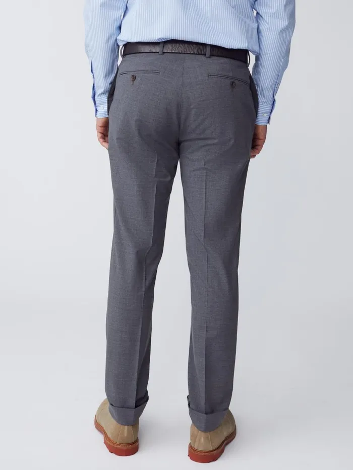 Pants Men JMcLaughlin Tropical Wool Oxford Pants Heather Charcoal Pants Men JMcLaughlin Tropical Wool Oxford Pants Heather Charcoal