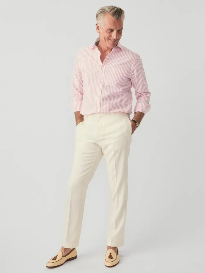 Pants Men JMcLaughlin Wool Gaberdine Oxford Pants Off White Pants Men JMcLaughlin Wool Gaberdine Oxford Pants Off White