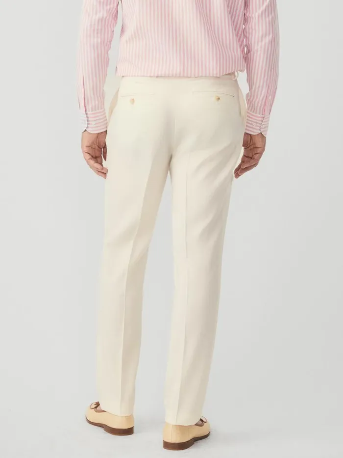 Pants Men JMcLaughlin Wool Gaberdine Oxford Pants Off White Pants Men JMcLaughlin Wool Gaberdine Oxford Pants Off White