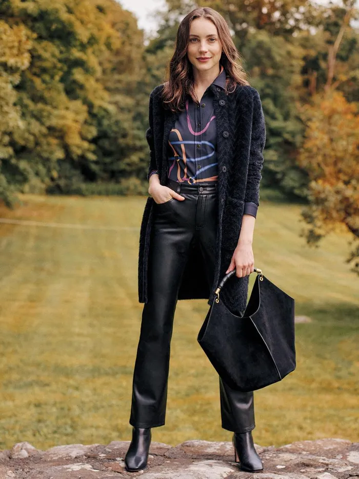 Pants Women JMcLaughlin Brandy Vegan Leather Pants Black Pants Women JMcLaughlin Brandy Vegan Leather Pants Black