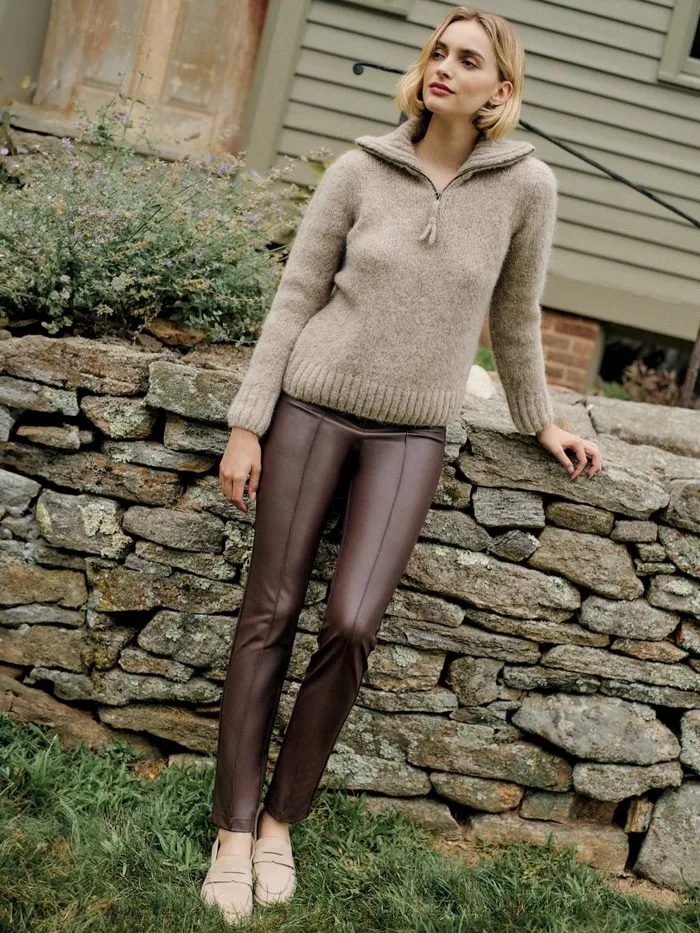 Pants Women JMcLaughlin Jules Vegan Leather Leggings Dark Brown