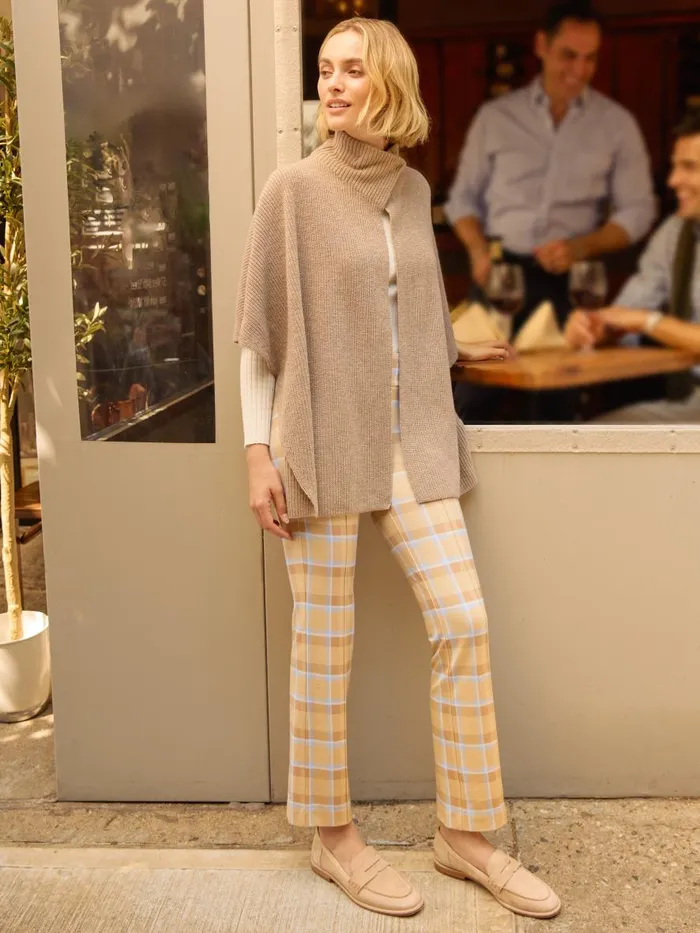 Pants Women JMcLaughlin Rylie Pants In Stadium Plaid Tanbrown