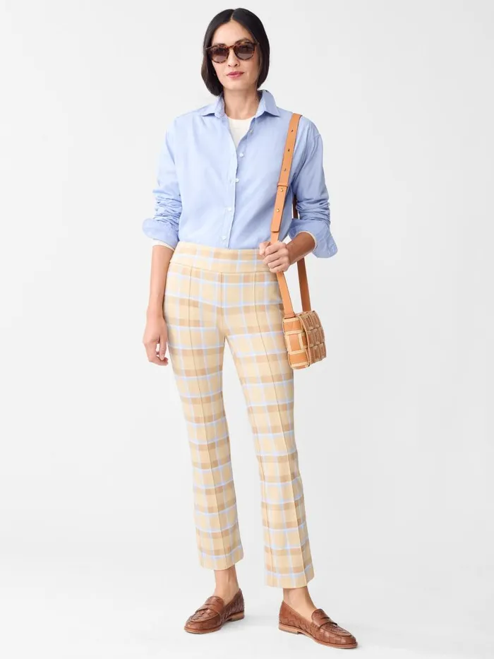 Pants Women JMcLaughlin Rylie Pants In Stadium Plaid Tanbrown Pants Women JMcLaughlin Rylie Pants In Stadium Plaid Tanbrown