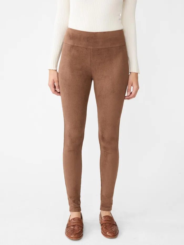 Pants Women JMcLaughlin Suri Faux Suede Leggings Hazelnut Pants Women JMcLaughlin Suri Faux Suede Leggings Hazelnut