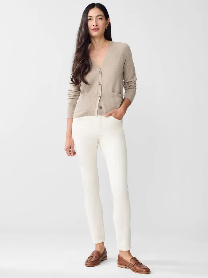 Pants Women JMcLaughlin Watson Velvet Jeans Egret White