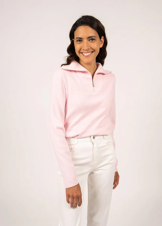 Passerelle Cotton Trucker Sweater Palepink Women Saint James Sweaters Cardigans and Jackets Passerelle Cotton Trucker Sweater Palepink Women Saint James Sweaters Cardigans and Jackets