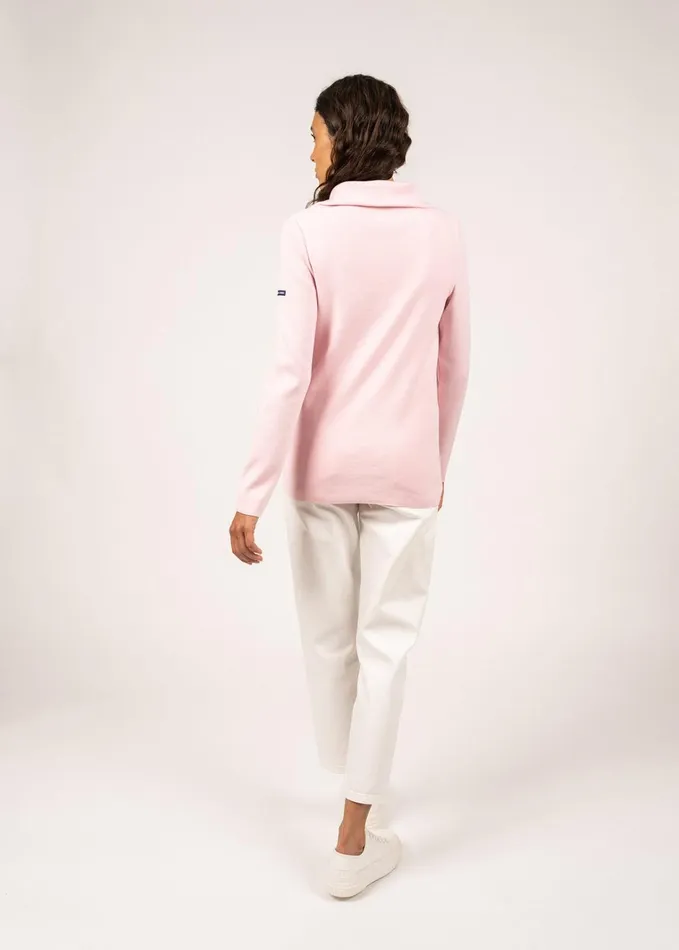 Passerelle Cotton Trucker Sweater Palepink Women Saint James Sweaters Cardigans and Jackets