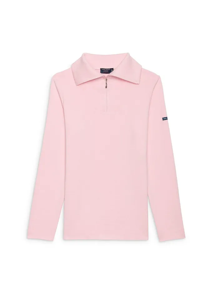 Passerelle Cotton Trucker Sweater Palepink Women Saint James Sweaters Cardigans and Jackets