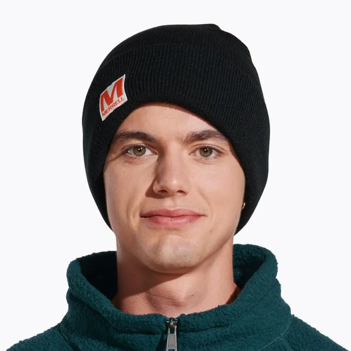 Patch Beanie Black MenWomen Merrell Hats