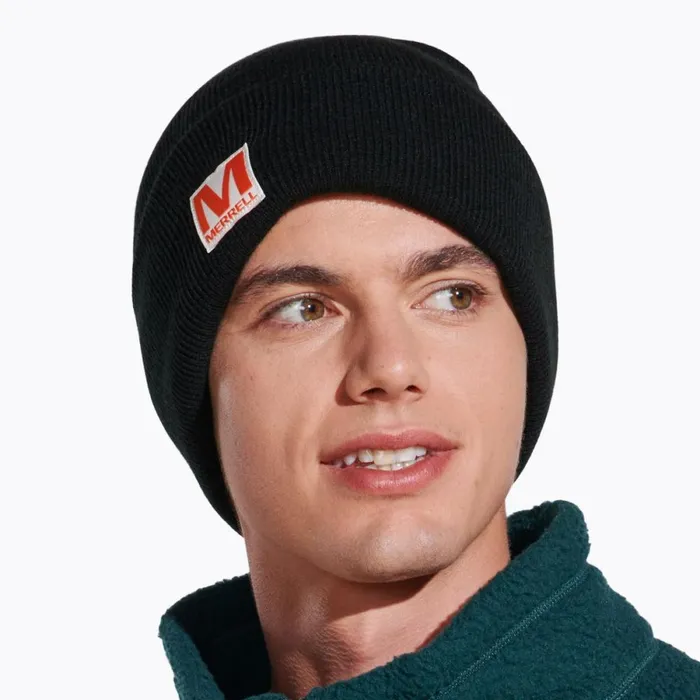 Patch Beanie Black MenWomen Merrell Hats