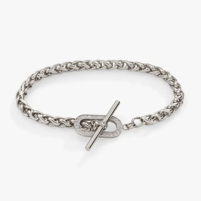 Pav Toggle Chain Bracelet Stainless Steel Silver Women Alex And Ani Bracelets Pav Toggle Chain Bracelet Stainless Steel Silver Women Alex And Ani Bracelets