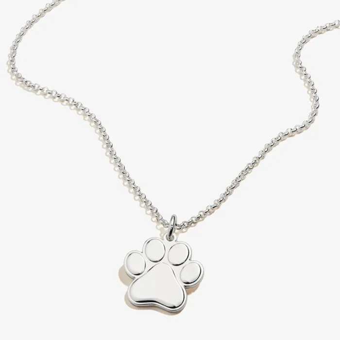 Paw Print Charm Necklace 21039039 Silver Women Alex And Ani Animals