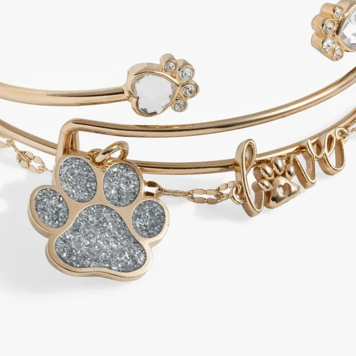 Paws Of Love Bracelet Set Of 3 Gold Women Alex And Ani Animals