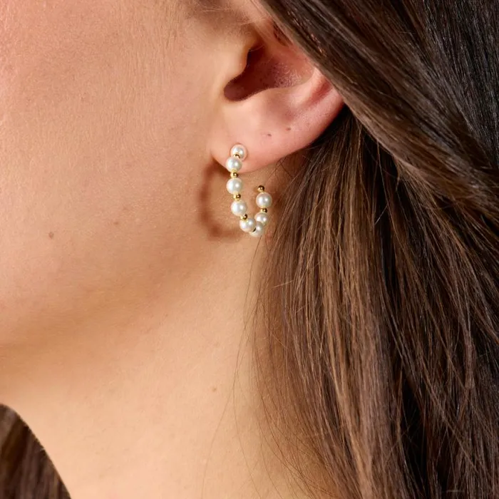 Pearl Hoop Daisy Stud Earrings Set Of 3 Gold Women Alex And Ani Jewelry Sets Pearl Hoop Daisy Stud Earrings Set Of 3 Gold Women Alex And Ani Jewelry Sets