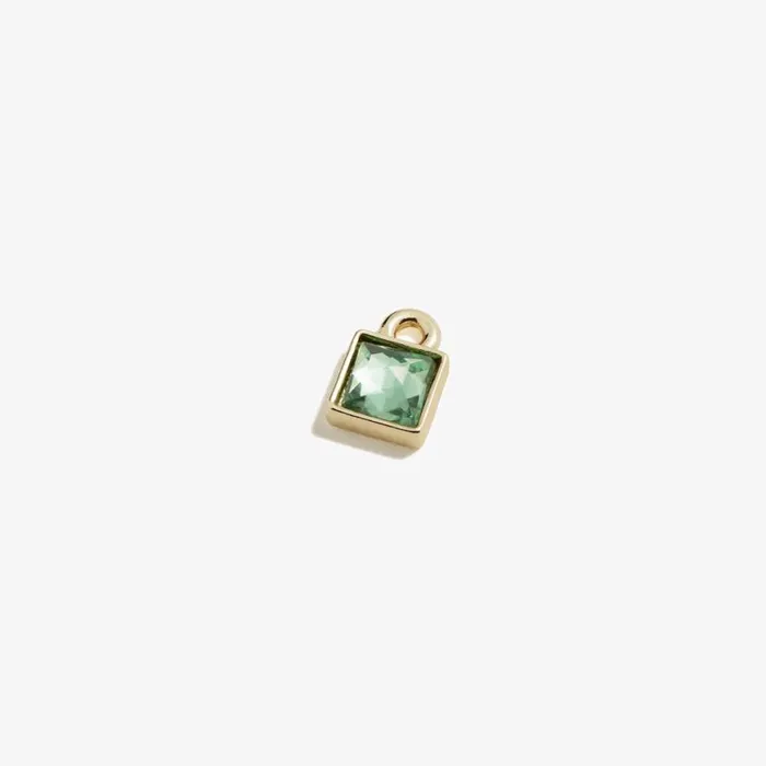 Peridot Hoop Earring Charm Shiny Gold Women Alex And Ani Charms For Earrings
