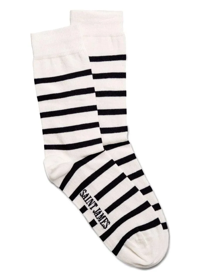 Pieds Rayes Striped Socks Ecrunavy Men Saint James