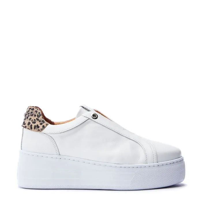 Platform Trainers Women Moda In Pelle Aneeba White Leather