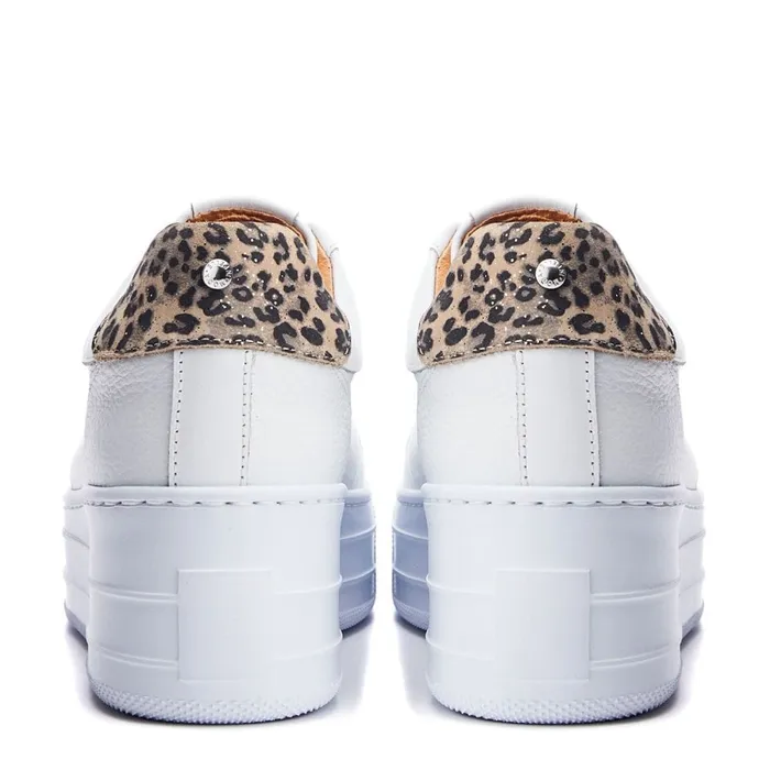 Platform Trainers Women Moda In Pelle Aneeba White Leather