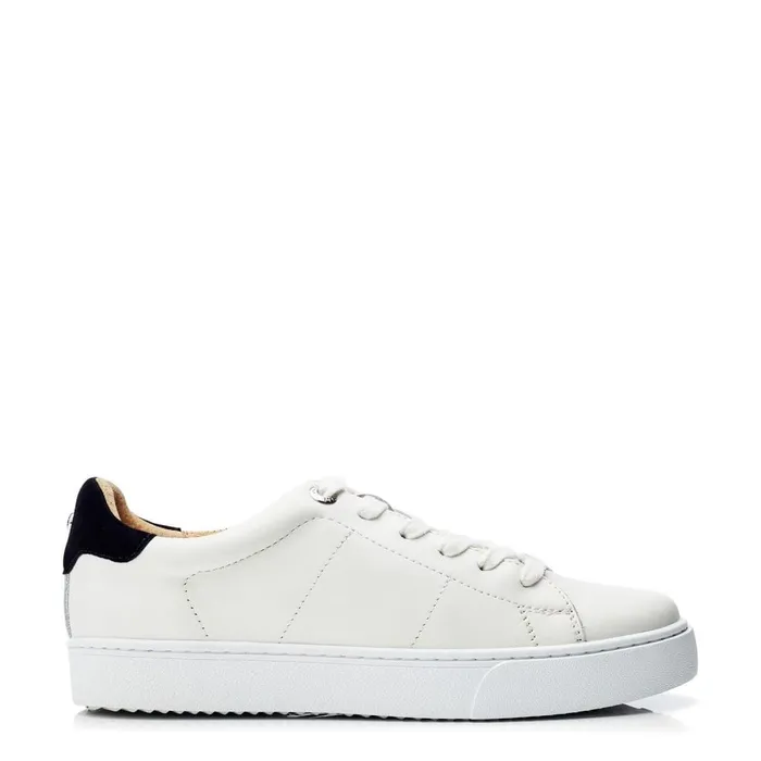 Platform Trainers Women Moda In Pelle Brandie White Leather